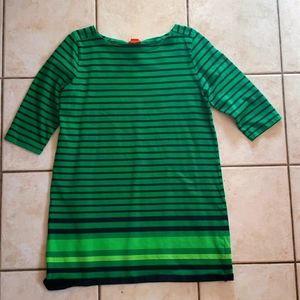 Joe Fresh XL sweater dress green and navy
